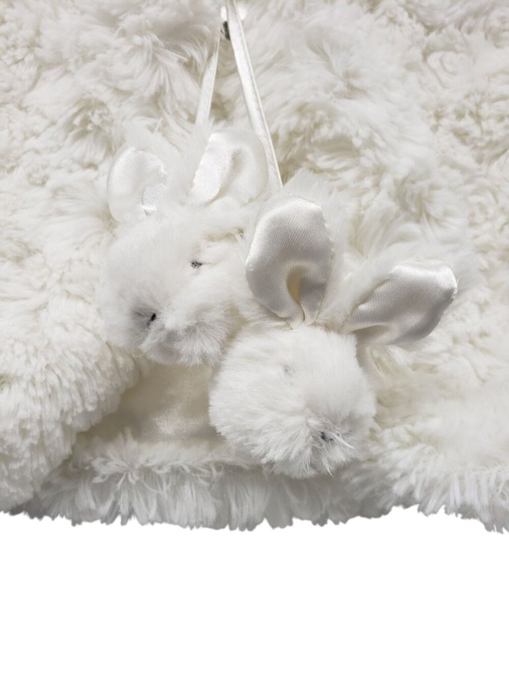 Bunnies by the Bay White Faux Fur Cape Bunny Heads 6-12 Months Give Glad Dreams - Picture 2 of 13